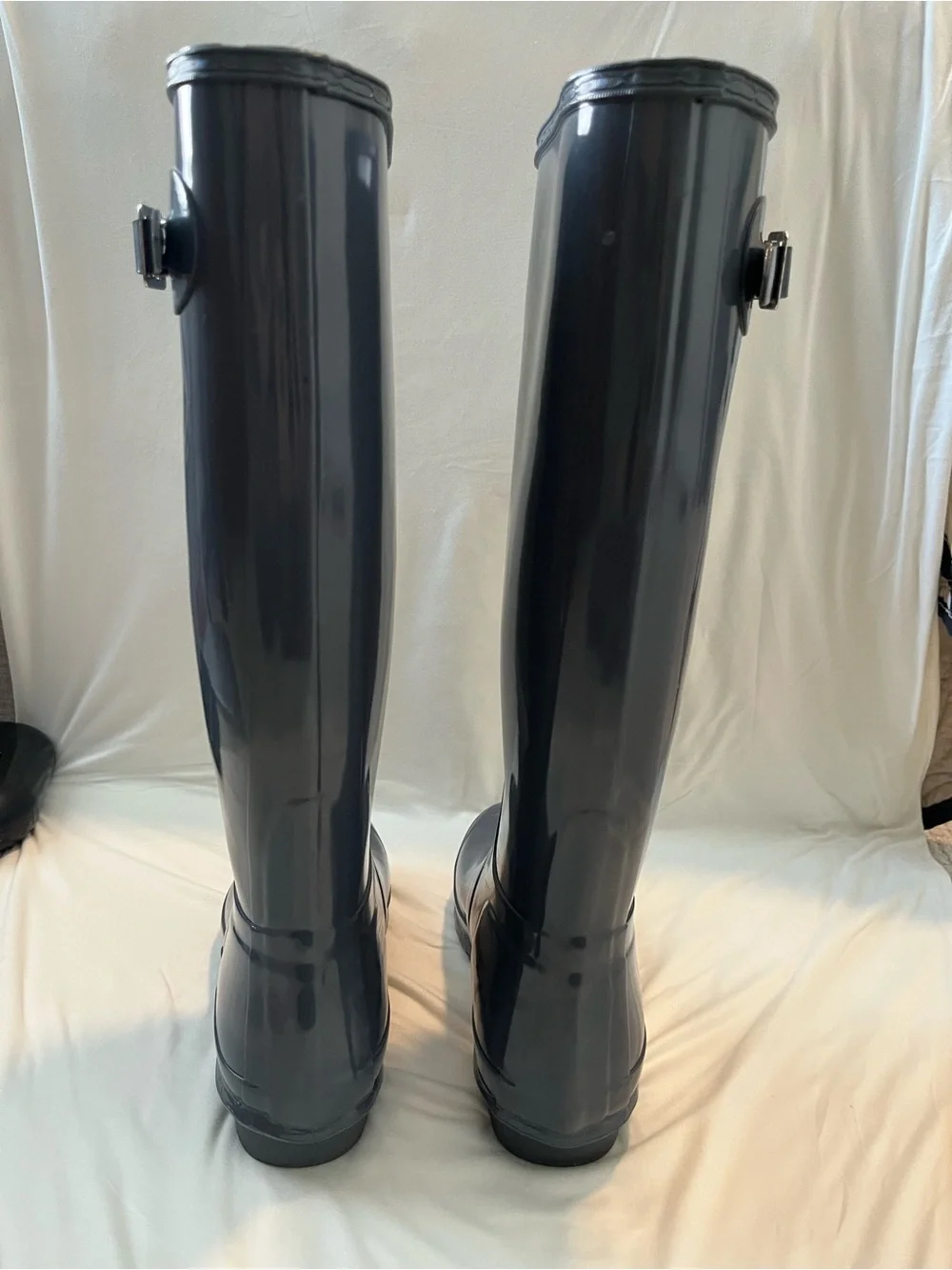 Hunter Glossy Charcoal Tall Rain Boots